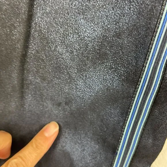 Elie Tahari Roxanna Lambskin Suede Skinny Pants Womens Medium Blue Shimmery - Picture 13 of 15